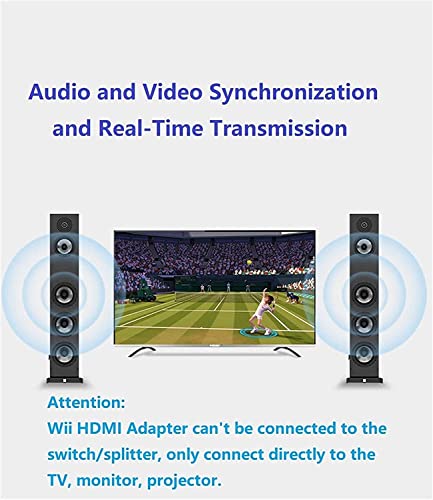 Wii zu HDMI Konverter Aolirot für 1080p/720p mit Audioausgang