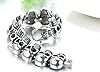 JewelryWe Biker Men's Heavy Stainless Steel Bracelet Gothic Skull Punk Rock Halloween Birthday Gift for Him #1
