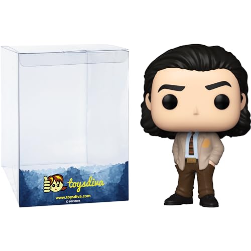 Funko L o k i : P o p ! Vinyl Figurine Bundle with 1 Compatible Graphic Protector (895-55741 - B)