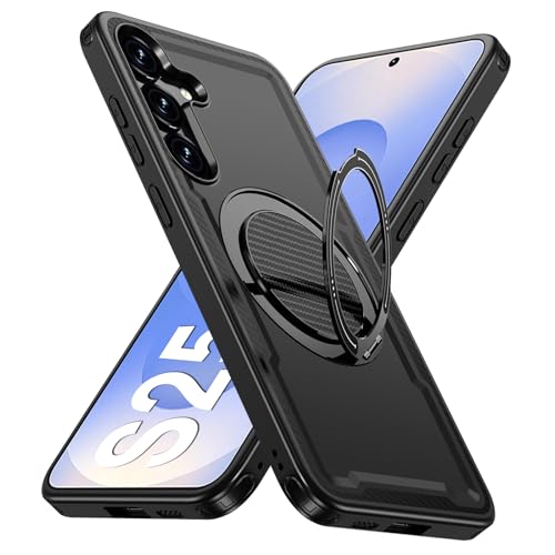 Coque Samsung S25 compatible Mag-Safe idéale pour visionner vos vidéos avec support anneau