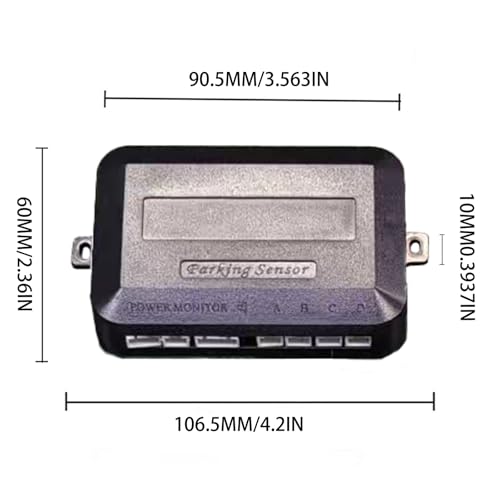 Image of LCD Parking Sensor Kit - Displays Data on Original Screen, Easy Rear Installation, Compatible with All Camera Formats (AHD, CVBS), 18 Probe Colors to Match Any Vehicle DarkRed