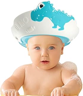 FUNUPUP Baby Shower Cap, Adjustable Kids Shampoo Shower Bath Cap Hair Washing Shampoo Shield Baby Visor for Eyes and Ears Protector (Blue)