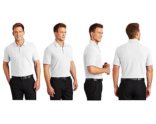 North Texas Men's Short Sleeve Performance Polo with Mean Green Logo4