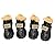 WINSOON Dog Australia Boots Pet Antiskid Shoes Winter Warm Skidproof Sneakers Paw Protectors 4-pcs Set (Size 4, Black)
