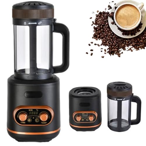 Macchina per Tostare Il Caffè 2200W, Tostatrice Elettrica Automatica con Temperatura/tempo Regolabili, Camera Trasparente per Uso Domestico e Commerciale