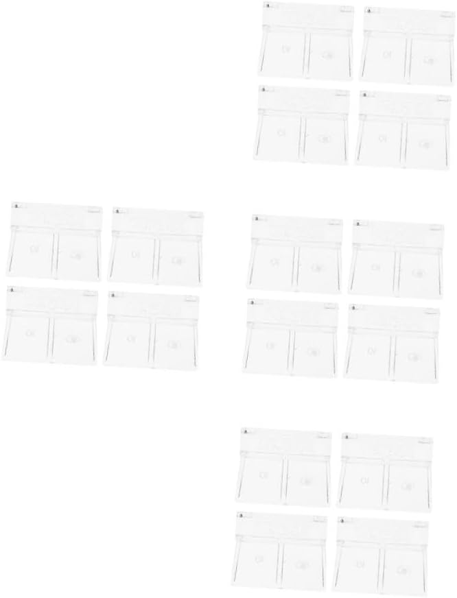 balacoo 16pcs Acrylic Aquarium Cover Holder Brackets for Fish Tank Sturdy Support for Open Aquariums Turtle Tanks and Pet Elegant Transparent Design