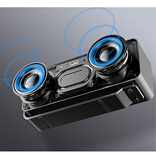 WJCCY Draadloze bluetooth speaker wekker subwoofer radio outdoor home mini draagbare computer audio (Color : Black) - Image 8