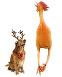 Rubber Chicken Dog Toy - Classic Rubber Chicken - Squeaky - Extra Large - 22 inches - Latex -...