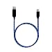 Micro USB Cable, Earfly Visible Flowing Android Charging Cable&USB Charging Cables Micro 3 ft Work with Galaxy and other Android Devices( Black+ Blue)