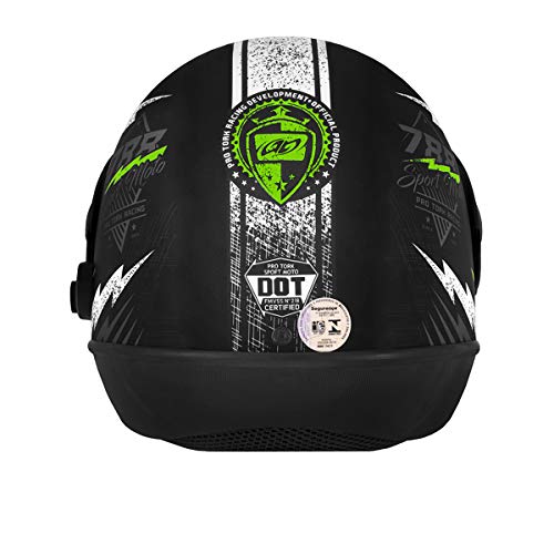 Pro Tork Capacete Super Sport Moto Fosco 60 Preto/Verde