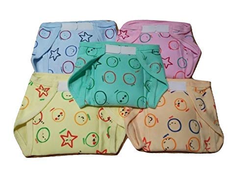 Gilli Shopee Cotton Hosiery Padded Nappies Washable Reusable Cotton Diaper Nappy Pack of 5 (0-3 Months)-image-7