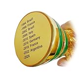Eyhmhy World Soccer Trophy Replica Football Award Trophy Soccer Sports Fan Trophy Gold Sports Award Decoration (5 inches Tall)