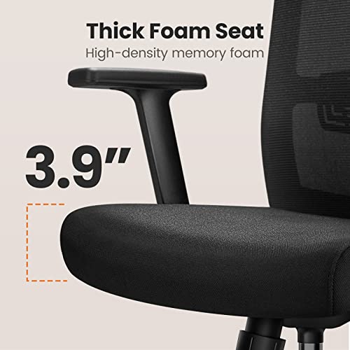 Noblewell Office Chair Ergonomic Office Chair With Large Seat, Lumbar Support Computer Chair, Desk Chair With Adjustable Headrest, Armrest #TOP2