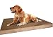 Dogbed4less Extra Large True Orthopedic Gel Memory Foam Dog Bed for Large Pet, Waterproof Liner and Durable Brown Cover, XL 40X35X4 Inch