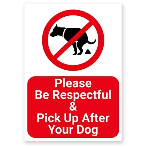 Durable 'Pick Up After Your Dog' Sign Cover