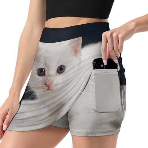 Jupe short de golf Chaton Blanc pour vos parcours et journées actives