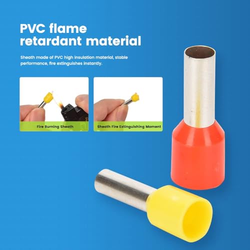 Image of 1800pcs Assortment Ferrule Wire Copper Crimp Connector, Electronic Wire Ferrules Kit, Universal Wiring Cable Connector, Insulated Cord Pin End Terminal, 0.25-10 mm (1800 Pcs Ferrule)