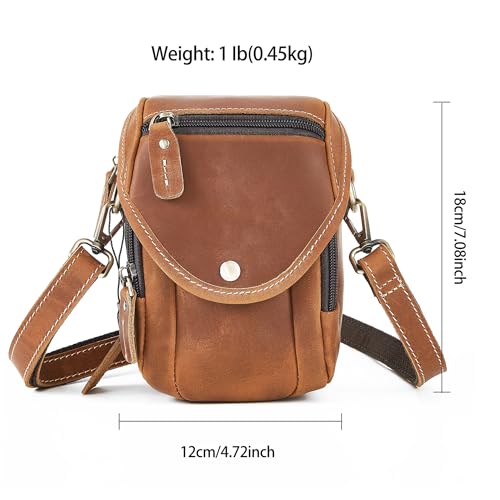 Vintage Men'S Small Cowhide Genuine Leather Men Messenger Bag Shoulder Sling Bag For Mobile Phone2