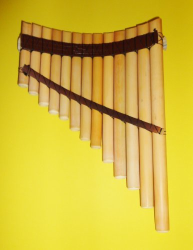 Professional Peru Treasure Standard Size Curved Antara Pan Flute 13 Pipes Case Included #TOP2