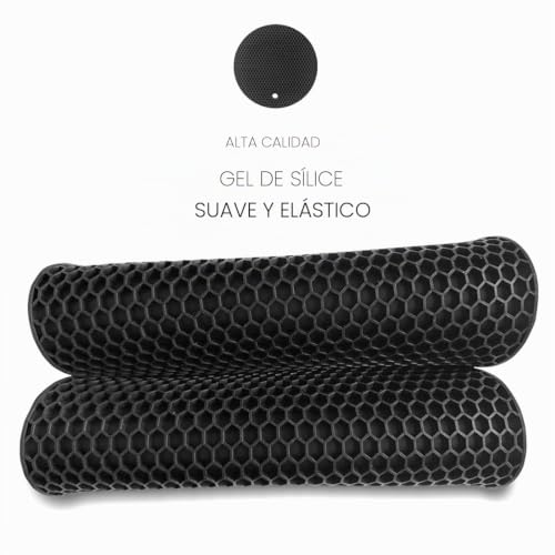 Miniatura 7 de Alfombra De Salvamanteles De Silicona Versátil, Resistente Al Calor Hasta 464 F, Soporte De Olla, Impermeable, Antideslizante, Flexible Y Duradero 2 Unidades, Negro