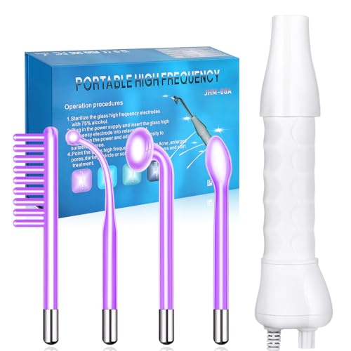 Yofuly High F-requency Face Wand with 4 Violet Beauty Stabs, Portable High F-requency Facial Machine