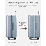 Hanke Hardside Expandable Large Checked Luggage, 28 Inch Top Opening Trunk Luggages with Spinner Wheels, All-PC Hard Shell Suitcase, Lightweight TSA Approved (Grey, 120L) - Image 3