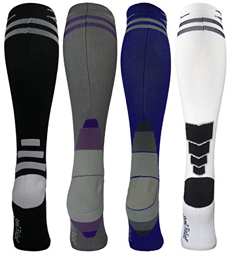 Youth Maximum Performance Graduated Compression Socks Small (Fits Most 5-9 years old), All Black