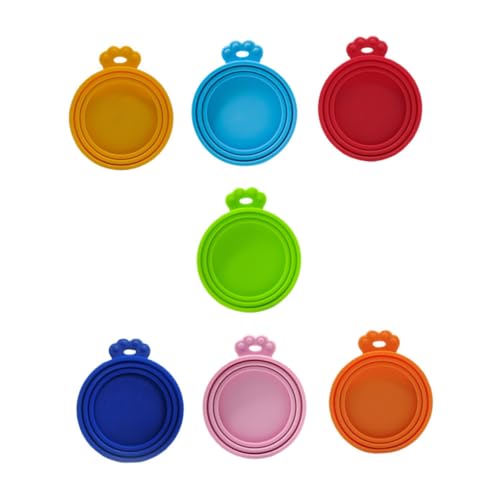BESPORTBLE 7pcs Wear-Resistant Can for Pet Food Convenient Household Can Lids and Flexible Seal for Easy Use for Cats and Dogs