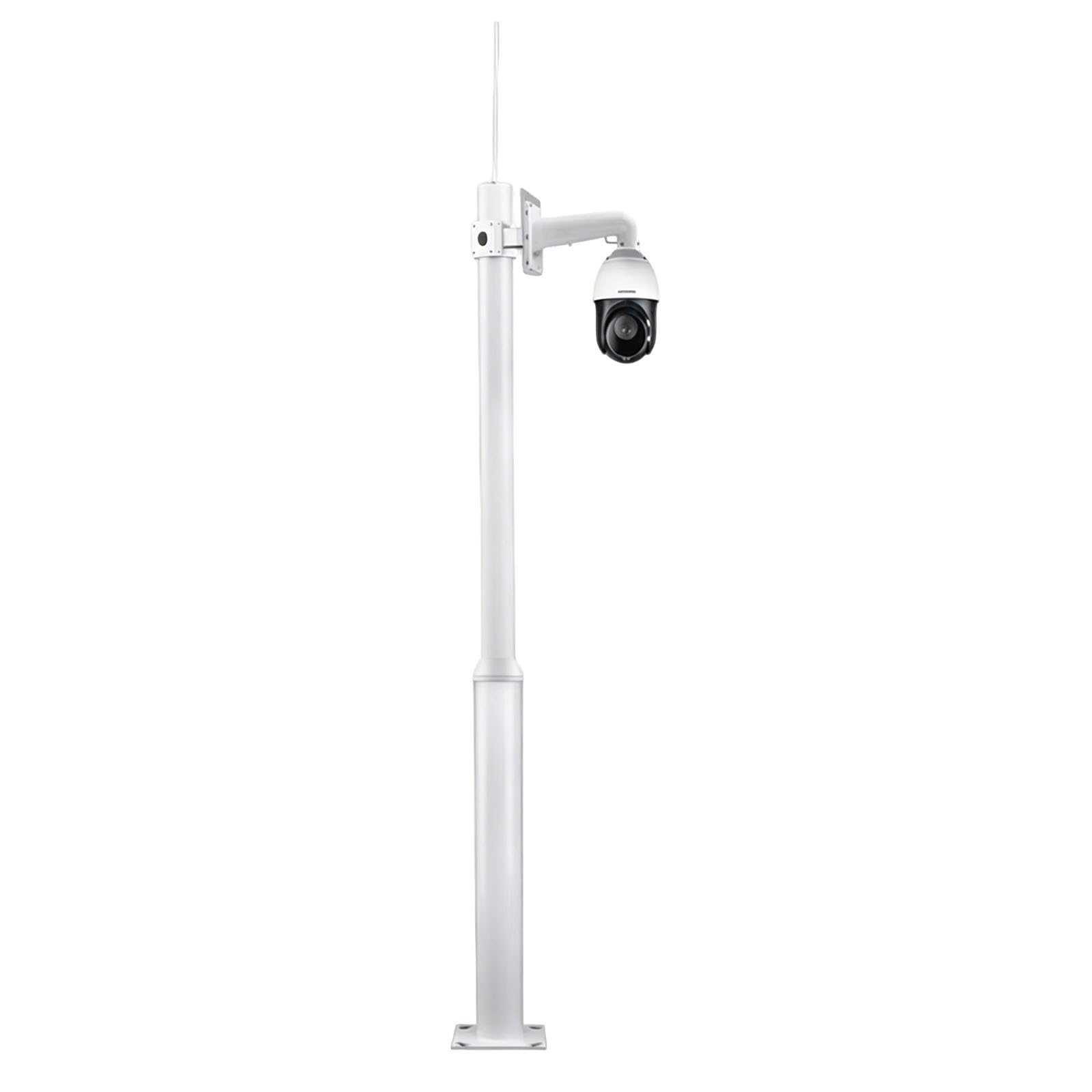 staffa per telecamera esterna Palo per telecamera di sicurezza alto Per esterni con parafulmine, Ampio campo visivo Acciaio zincato Palo di sorveglianza(Universal Wall Mount,Height 1.5m/4.9 ft)