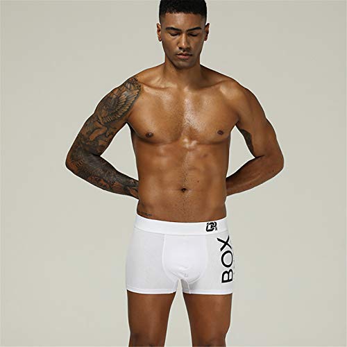 Boxershorts voor heren, katoenen onderbroek, basic boxerbroek, herenondergoed, broekje, briefprint, ademend, U-convexe… - Afbeelding 3