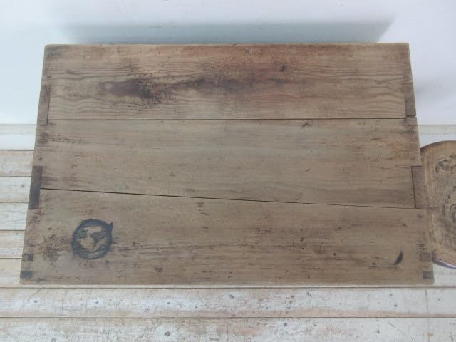 Amazon.co.jp: 古い木味モールガラスの2杯引き出し収納棚G28