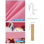 Over Door Hanging Organizer, No Tilt Baby Closet Organizer for Diaper Kids Toys, Hanging Organizer Storage for Newborn Essentials Nursery Bathroom (6 tier Pink) - Image 6
