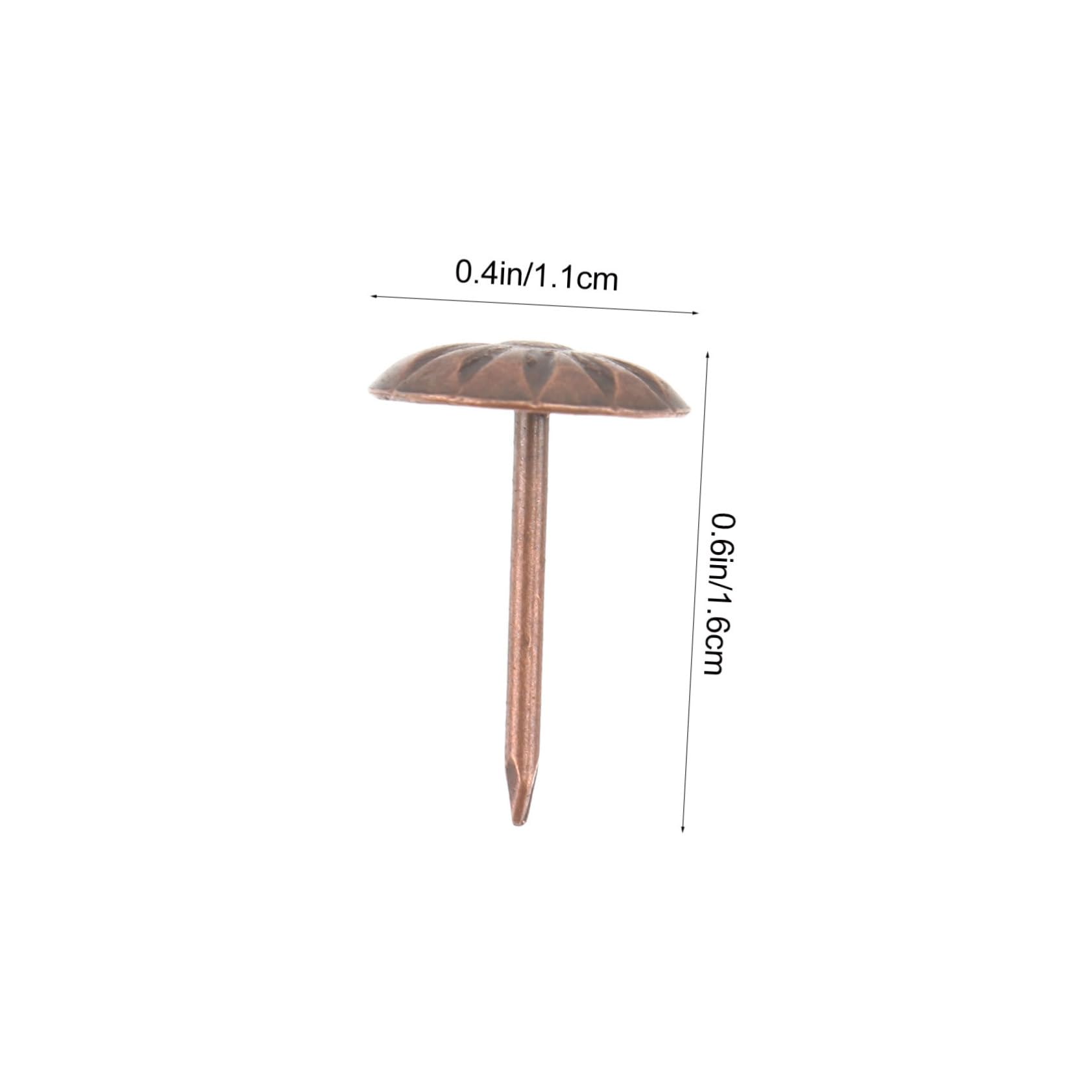 OFFSCH 300pcs Iron Decorative Nails Red Bronze Bubble Nails Upholstery Tacks for Home Furniture Decor