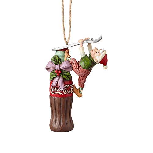 Enesco 6001002 Coca Cola Elf Ornament 3.9 in H x 1.06 in W x 2.52 in L Decorative Hanging Ornament