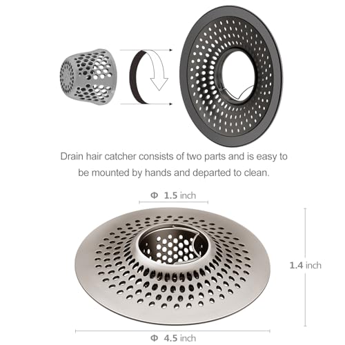 image for LEKEYE Shower Drain Hair Catcher/Bathroom Drain Cover/Bathtub Drain St