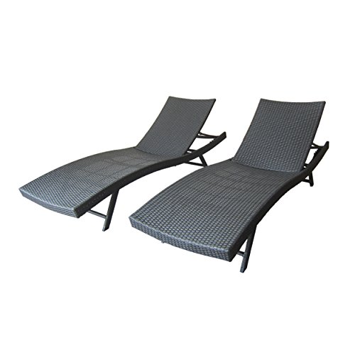 Christopher Knight Home Arthur | Outdoor Wicker Chaise Lounges | Set Of 2 | In Grey #TOP15