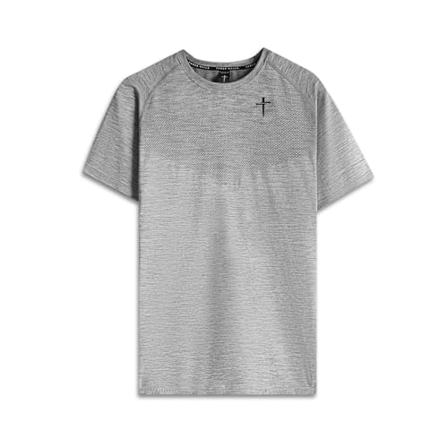 THREE NAILS Seamless Teeshirt_Grey Marl_M Medium