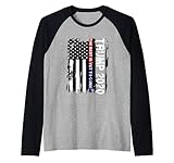 trump 2024 thin red blue line-the best is yet to come- trump maglia con maniche raglan