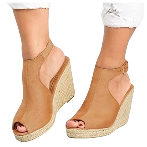 Wedge Sandals for Women Dressy, Wedge Sandals for Women Wide Width, Wedge Sandals for Women Closed Toe, Womenâ€™s Criss-Cross Strappy Dressy Lace Up High Heeled Open Toe Dress Stiletto Sandals -0022