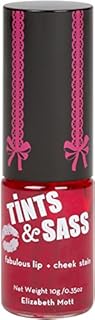 Elizabeth Mott Tints & Sass Rosy Lip Stain and Cheek Tint - Cruelty Free Lip and Cheek Tint For All Skin Types (10g/0.35oz)