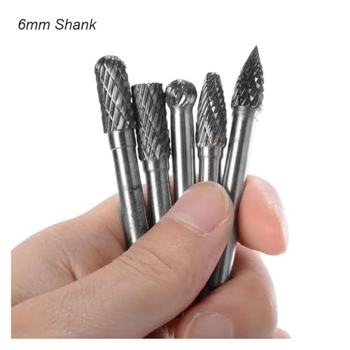 Set de fresas de carburo de tungsteno 6 mm shank 5 pzas miniatura 7
