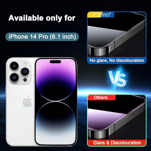 JESOHO Blue Light Blocking Screen Protector for iPhone 14 Pro,2 Pack