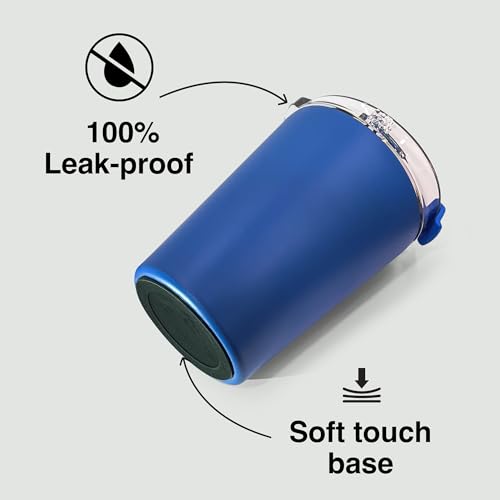 Image of Headway NEO Stainless Steel Mug 360 ml- 2 Years Brand Warranty | Insulated Coffee Mug | Travel Mug | Coffee Tumbler | Cold for 6 Hours & Hot for 3 Hours | Meridian Blue