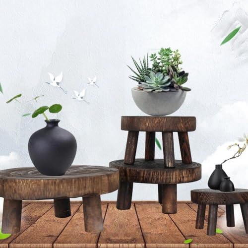 Support de plante en bois robuste pour surélever vos pots de fleurs - 3