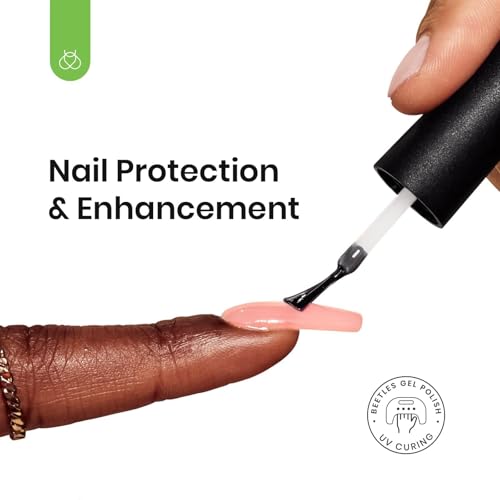 Image of Beetles 3Pcs 15ml Builder Nail Gel with No Wipe Top Coat Gel Nail Polish and Base Coat Set for Nails Shine Finish and Long Lasting Nail Protection UV /LED Lamp Needed Gifts for Women