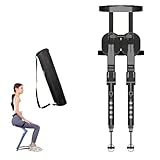 Tedkoo Wearable Chair Exoskeleton Seat with Carry Pouch, Lightweight Portable Invisible Chair with 5 Adjustable Heights, 300lbs Capacity for Camping Fishing Waiting(Black)