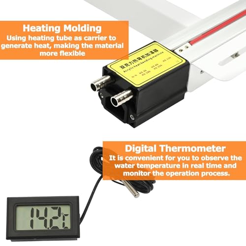 Dobladora de plástico para PVC y acrílico, herramienta de calentamiento de temperatura ajustable para carteles publicitarios y fabricación de cajas de luz