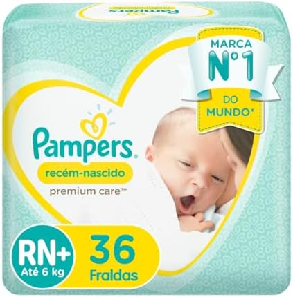 Fralda Pampers Recém-Nascido Tamanho RN+ 36 Unidades