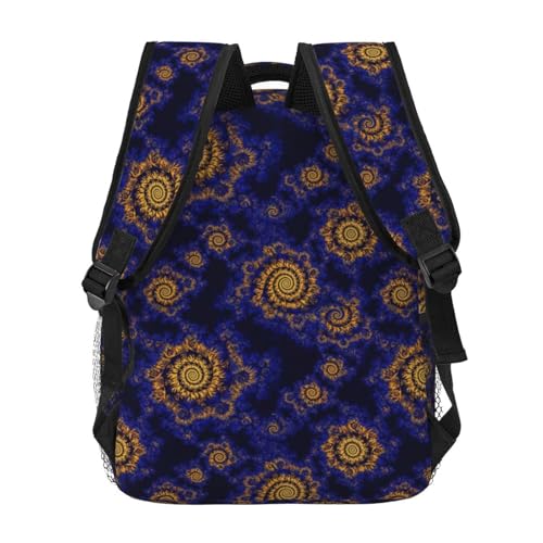 Sac à dos résistant à l'eau bleu tie-dye pour marche et trajets urbains - 5