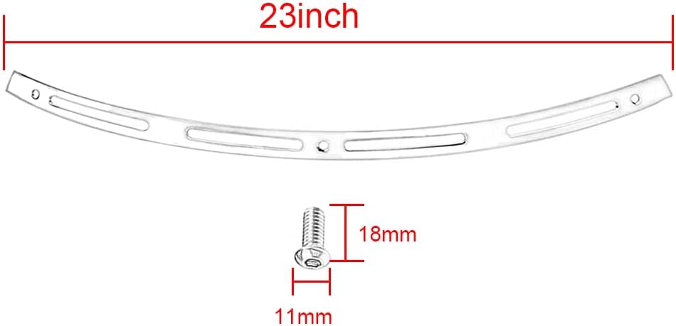 Polished Stainless Slotted Batwing Windshield Windscreen Trim Chrome Compatible for 96-13 Harley Touring Electra Street Glide Ultra Limited Tri Glide 1996-2013